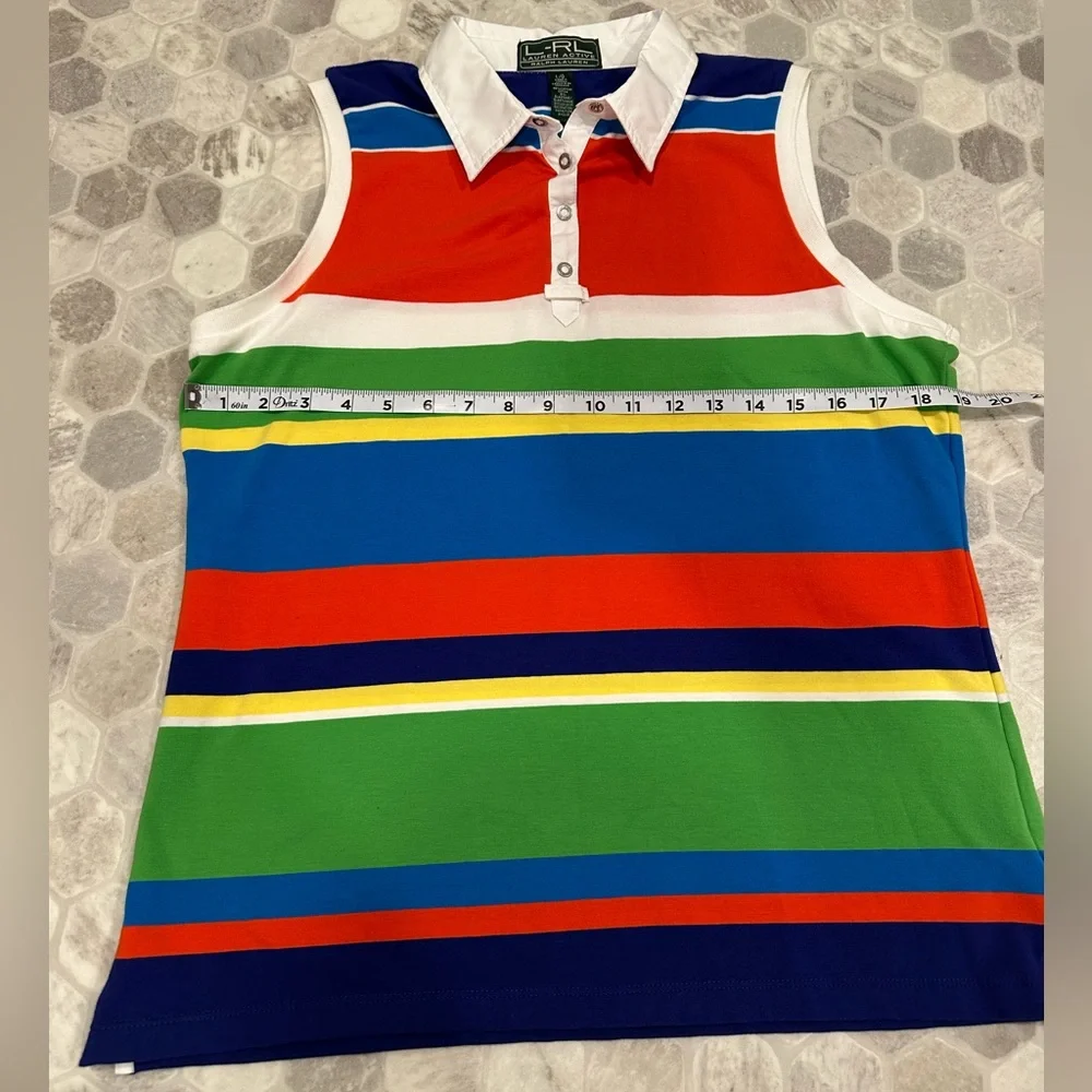 Women’s vintage LRL Lauren Active Ralph Lauren striped tank - Picture 4 of 8